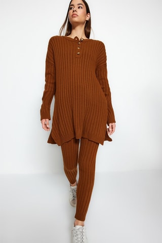 Tuniek en Legging Donkerbruin