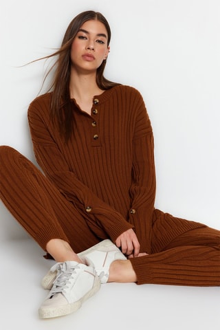 Tuniek en Legging Donkerbruin