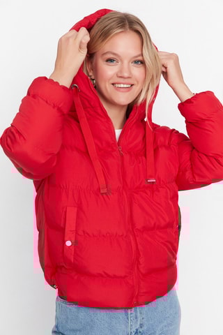 Gewatteerde Jas Rood