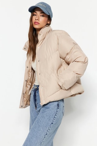 Gewatteerde Jas Beige
