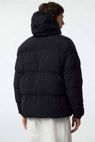 Gewatteerde Jas Oversized met Capuchon - Zwart