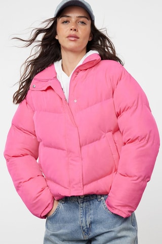Gewatteerde Jas Regular - Fuchsia