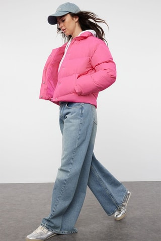 Gewatteerde Jas Regular - Fuchsia