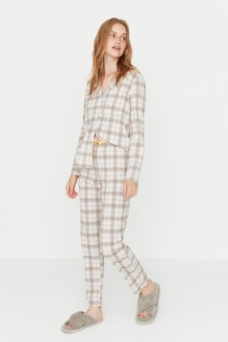Pyjama Wit en Beige