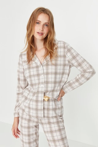 Pyjama Wit en Beige