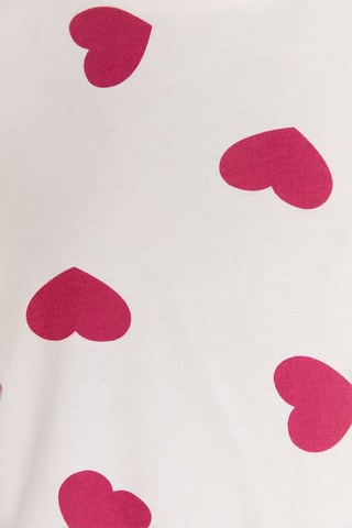Pyjama - wit en fuchsia