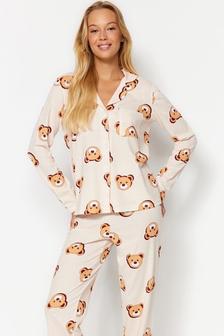 Tweedelige Pyjama - Beige