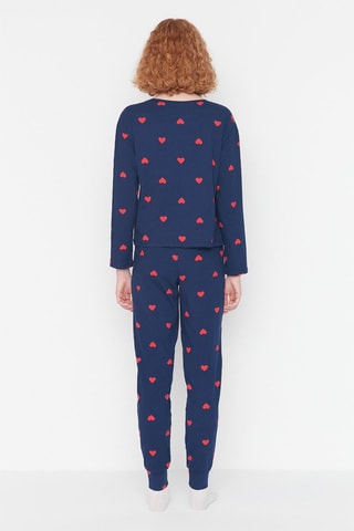 Tweedelige Pyjama - Marineblauw en Rood