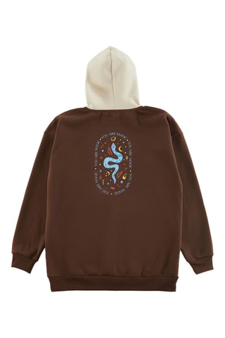 Sweater met Capuchon - Bruin