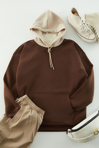 Sweater met Capuchon - Bruin