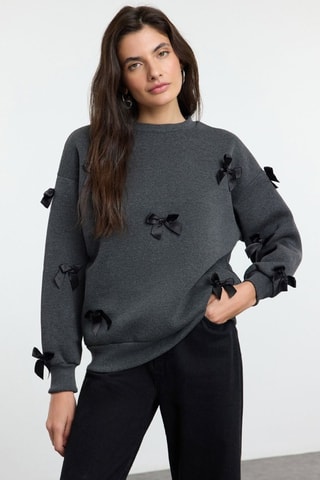 Oversized sweater - Gemêleerd Antraciet
