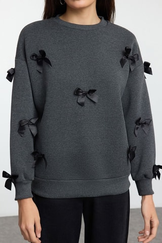 Oversized sweater - Gemêleerd Antraciet