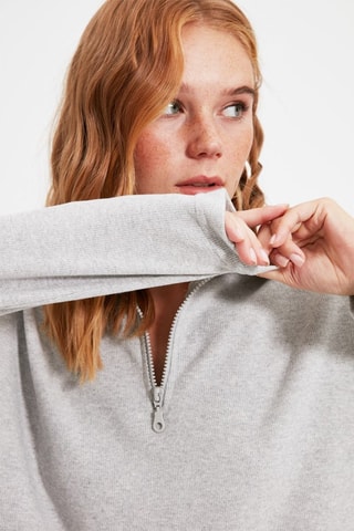 Sweater Gemêleerd Lichtgrijs