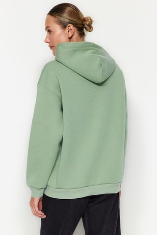 Sweater Relaxed met Capuchon - Groen