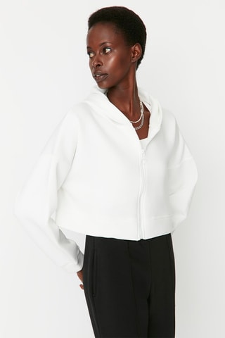 Sweater met Capuchon Ecru