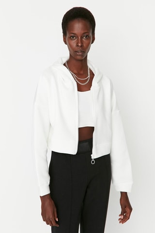 Sweater met Capuchon Ecru