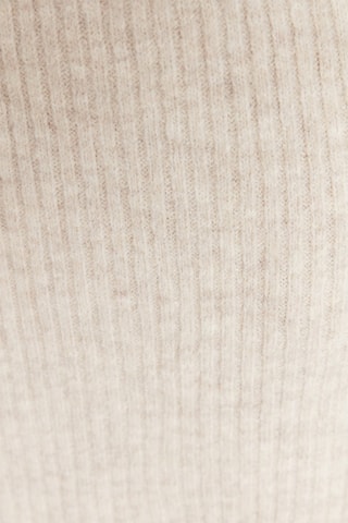 Trui en Midi-Rok Hoge Taille Beige
