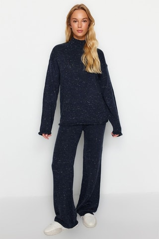 Trui en Broek - Gemêleerd Marineblauw