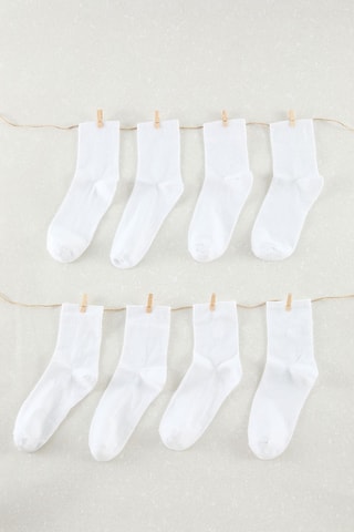 8 Paar Sokken - Wit