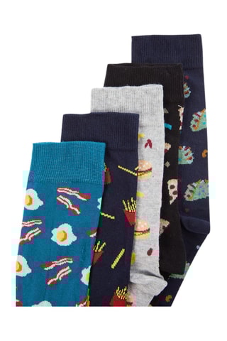 5 Paar Sokken - Zwart en Blauw