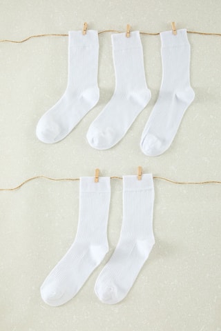 5 Paar Sokken - Wit