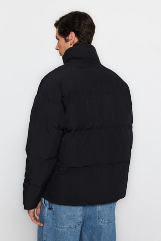 Oversized Gewatteerde Jas - Zwart