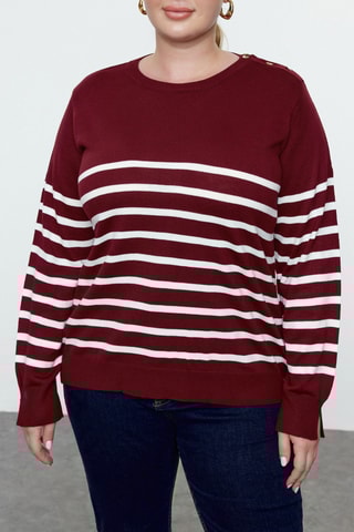 Trui Relaxed Fit - Bordeauxrood