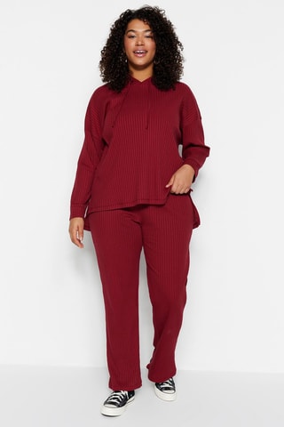 Trui Relaxed en Broek Relaxed - Bordeauxrood
