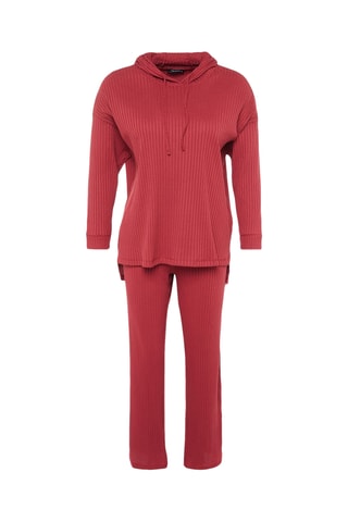Trui Relaxed en Broek Relaxed - Bordeauxrood