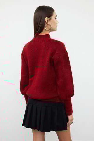 Oversized trui - Bordeauxrood