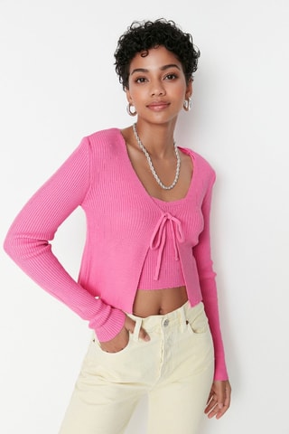 Crop Top en Vest - Roze
