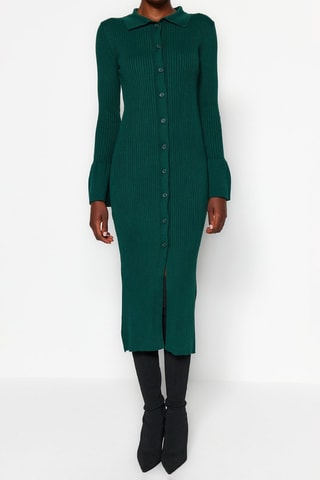 Blouse-jurk - Donkergroen