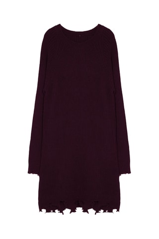 Trui-jurk - Bordeauxrood