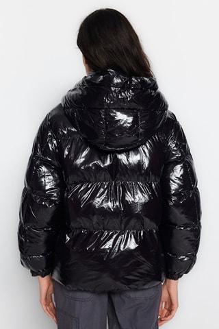 Oversized Gewatteerde Jas - Zwart