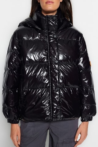 Oversized Gewatteerde Jas - Zwart