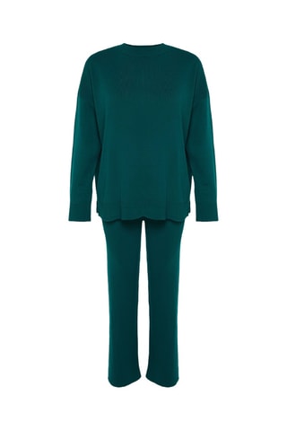 Trui en Broek Wide Legs - Smaragdgroen