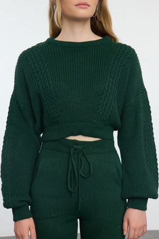 Crop Top en Broek - Smaragdgroen