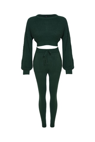 Crop Top en Broek - Smaragdgroen