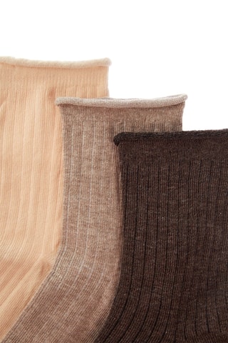 3 Paar Sokken - Bruin en Beige