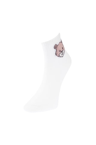 5 Paar Sokken - Wit en Beige
