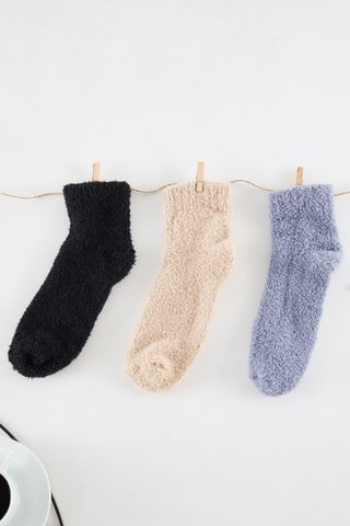 3 Paar Sokken - Zwart en Beige