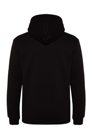 Sweater regular met capuchon - Zwart