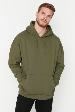 Oversized Sweater met Capuchon - Kaki