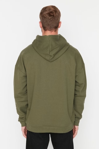 Oversized Sweater met Capuchon - Kaki