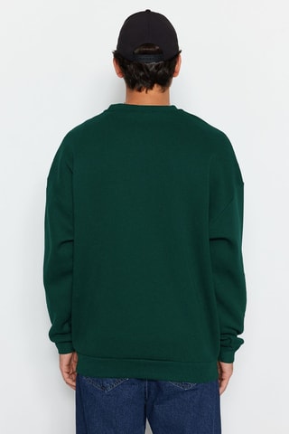 Oversized sweater - Donkergroen