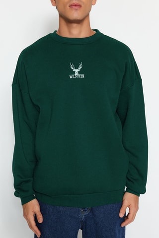 Oversized sweater - Donkergroen