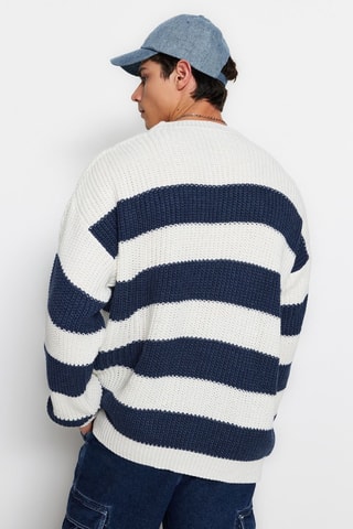 Oversized trui - Indigoblauw