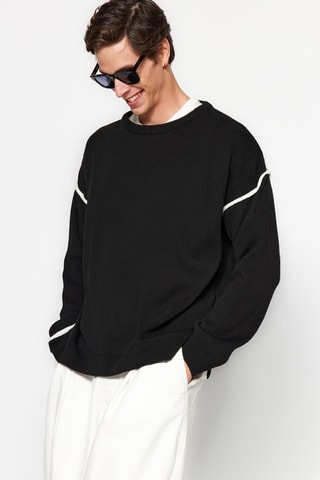 Oversized trui - Zwart