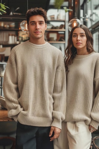 Oversized trui - Beige