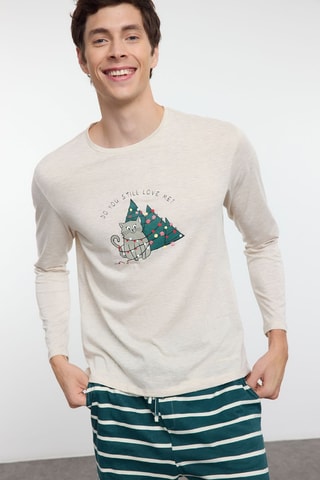 Pyjama - Beige en Groen
